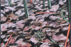 Bos met Paaltjes 1 (buiten) 1982 55x55